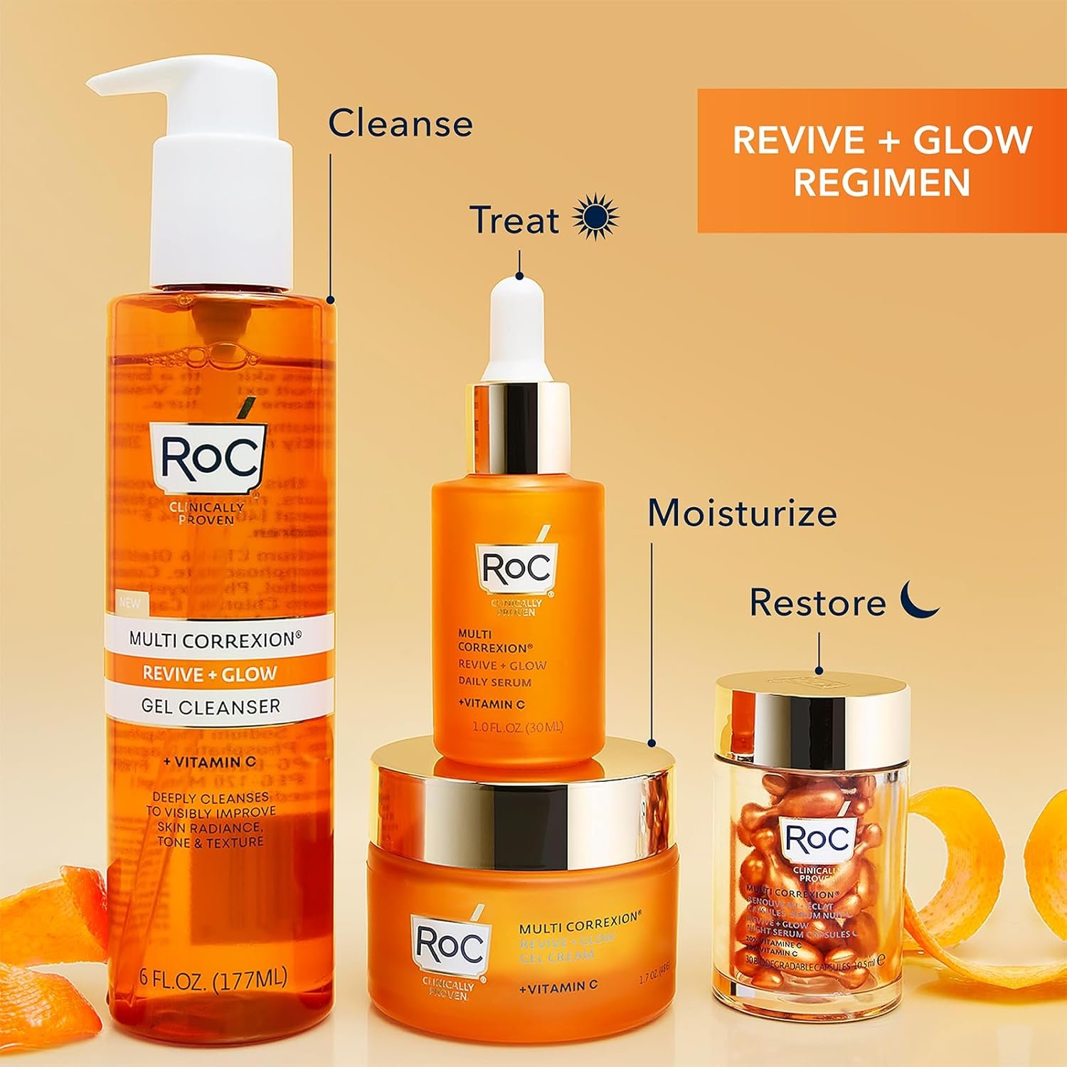 RoC Multi Correxion Revive + Glow 10% Active Vitamin C Serum for Face, Daily Anti-Aging Wrinkle and Skin Tone Skin Care Treatment, Brightening Serum, 1 Fluid Ounce - Image 5