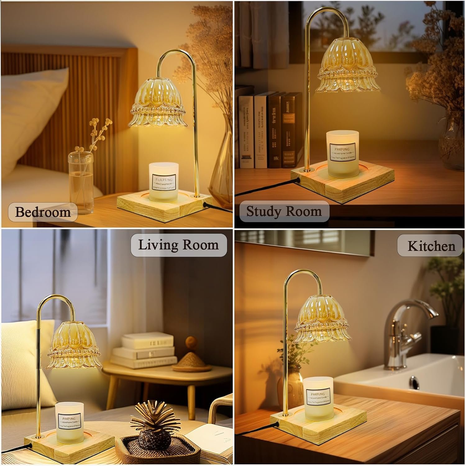 Dimmable Candle Warmer Lamp with Timer & 2 Bulbs for Bedroom Home Décor, Wax Melting Warmer for Large Scented Jar Candles, Mother's Day Gift for Mom Women Her - Image 7