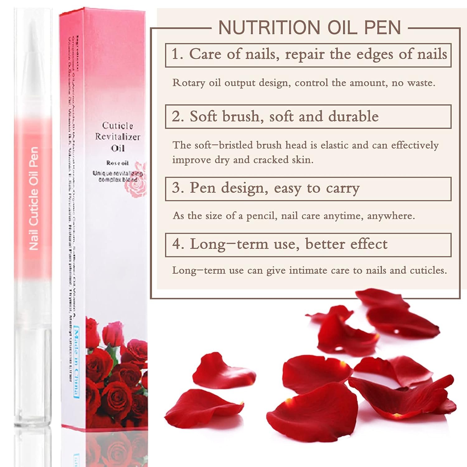 Nail Cuticle Oil Pen, Nail Oil Pen Nourishment Polish with Vitamins Moisturized Nail Oil Cuticle Pen for Dry Damaged Cuticles (14 pcs) - Image 8