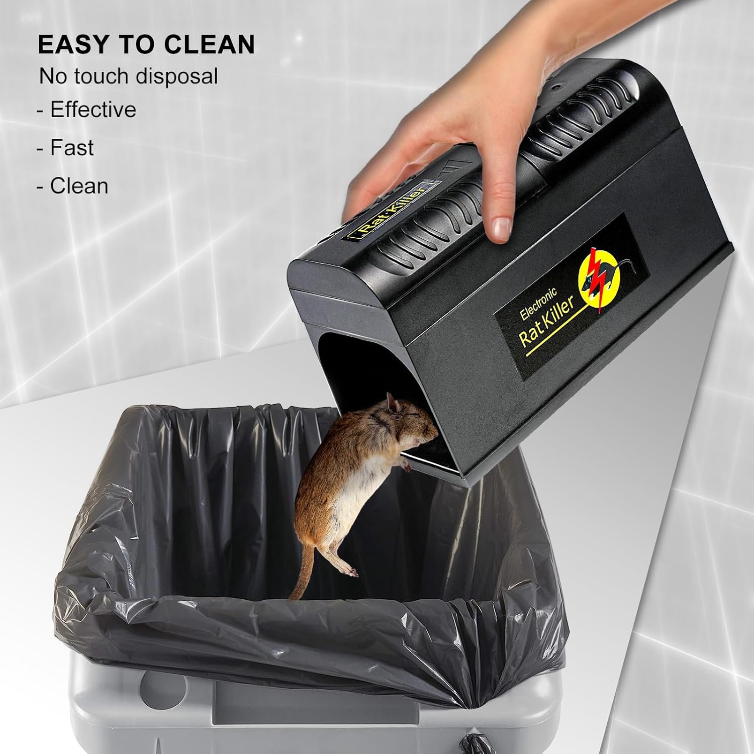Electric Rat Trap - Humane Mouse Traps Indoor for Homes, Instantly Kill Rodent Zapper with Powerful Voltage, Works for Mice Rats Chipmunks Squirrels - Image 6