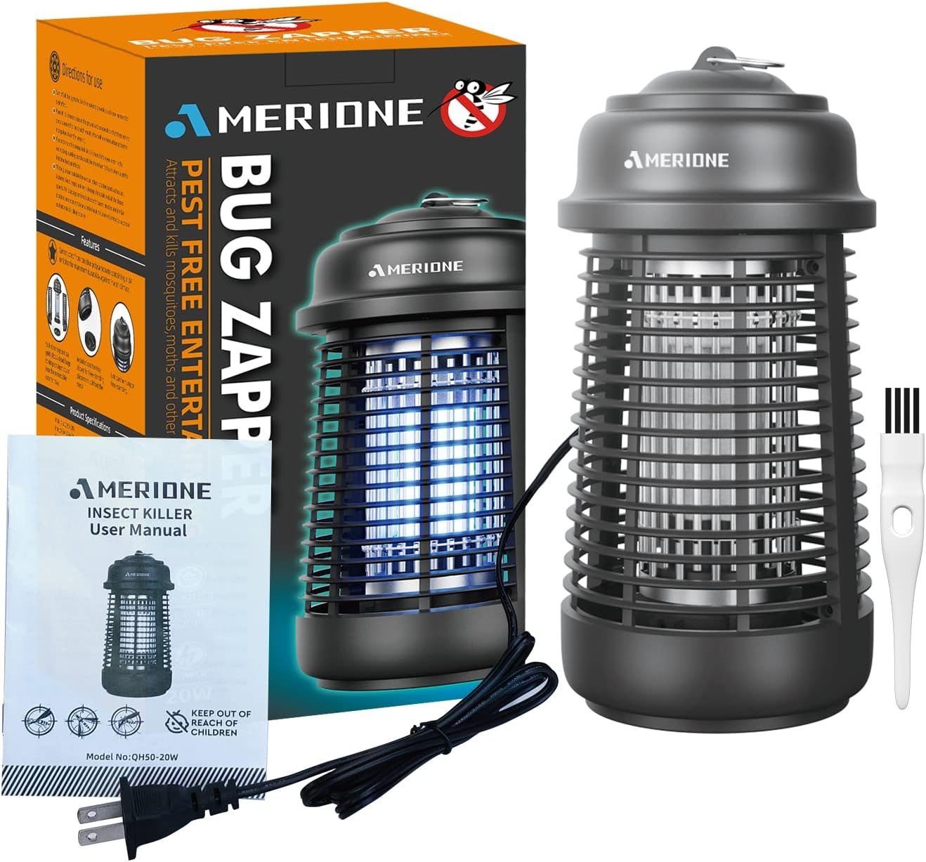 Bug Zapper for Indoor and Outdoor, 20W Electric Mosquito Zapper, Waterproof Insect Killer, 4200V Fly Trap for Home, Bedroom, Backyard, Camping, Patio and More - Image 8