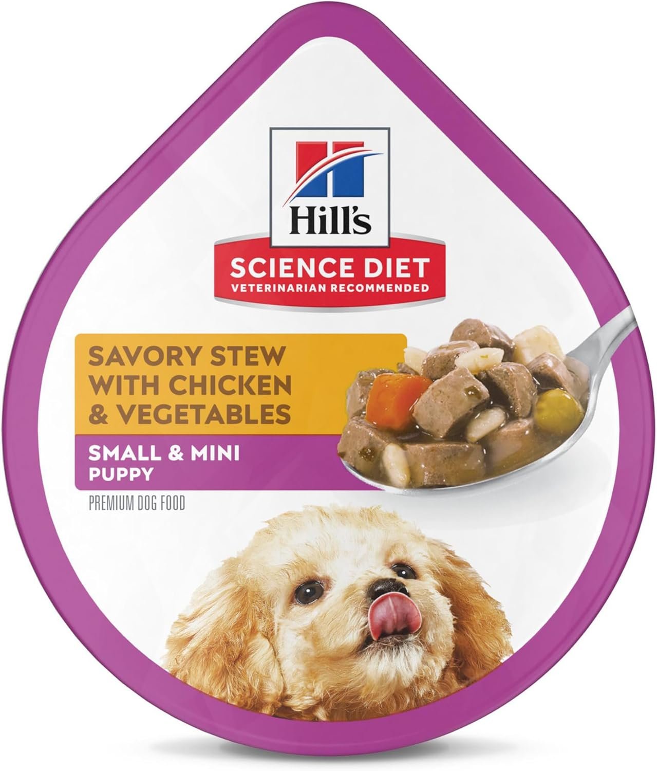 Hill's Science Diet Puppy, Puppy, Small & Mini Breeds Puppy Premium Nutrition, Wet Dog Food, Chicken & Vegetables Stew, 3.5 oz Tray, Case of 12 - Image 2