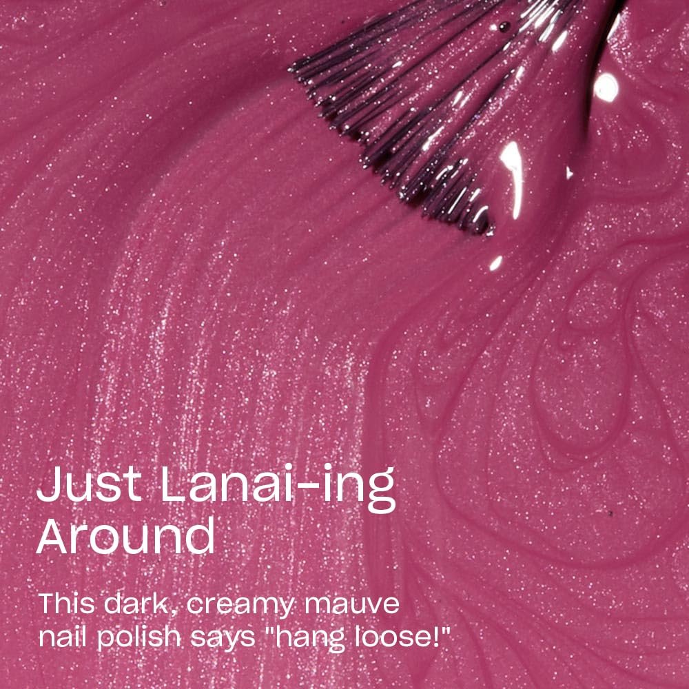 OPI Nail Lacquer Just Lanai-ing Around | Opaque Dark Purple Crème Chip Resistant Nail Polish | Vegan, Fast Drying, Streak Free - Image 4