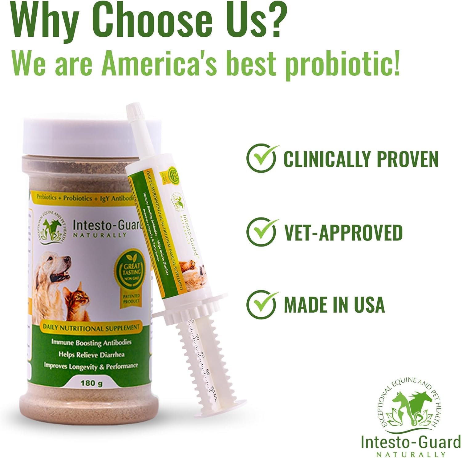 Intesto Guard Probiotics Paste 60ML/60cc Tube for Dogs & Cats Helps with Dog Diarrhea, Immune Supplements, with IgY antibodies & Made in USA - Image 8