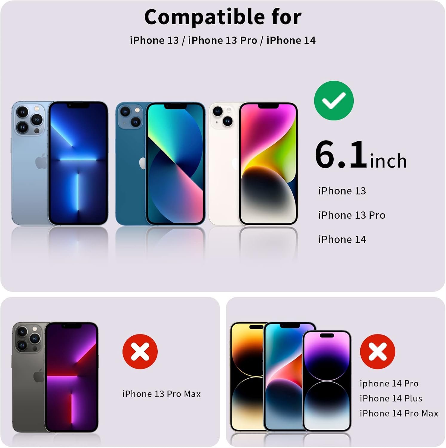 Fotbor for iPhone 14/13/ 13 Pro Privacy Screen Protector, 2 Pack Privacy Screen, Anti Spy Tempered Glass Film with Easy to Install Kit, Accessories 6.1 Inch - Image 3