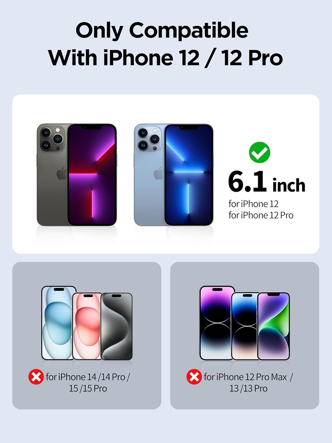 Compatible for iPhone 12/iPhone 12 Pro Privacy Screen Protector Tempered Glass 6.1 Inch, Pink Gradient Anti Spy Anti Blue Light HD Easy Installation - Image 3