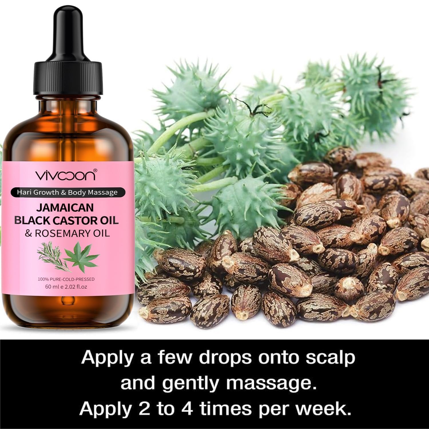 Jamaican Organic Black Castor Oil with Rosemary, Cold Pressed,for Hair , Eyelashes and Eyebrows Growth,100% Natural & Pure - Image 10