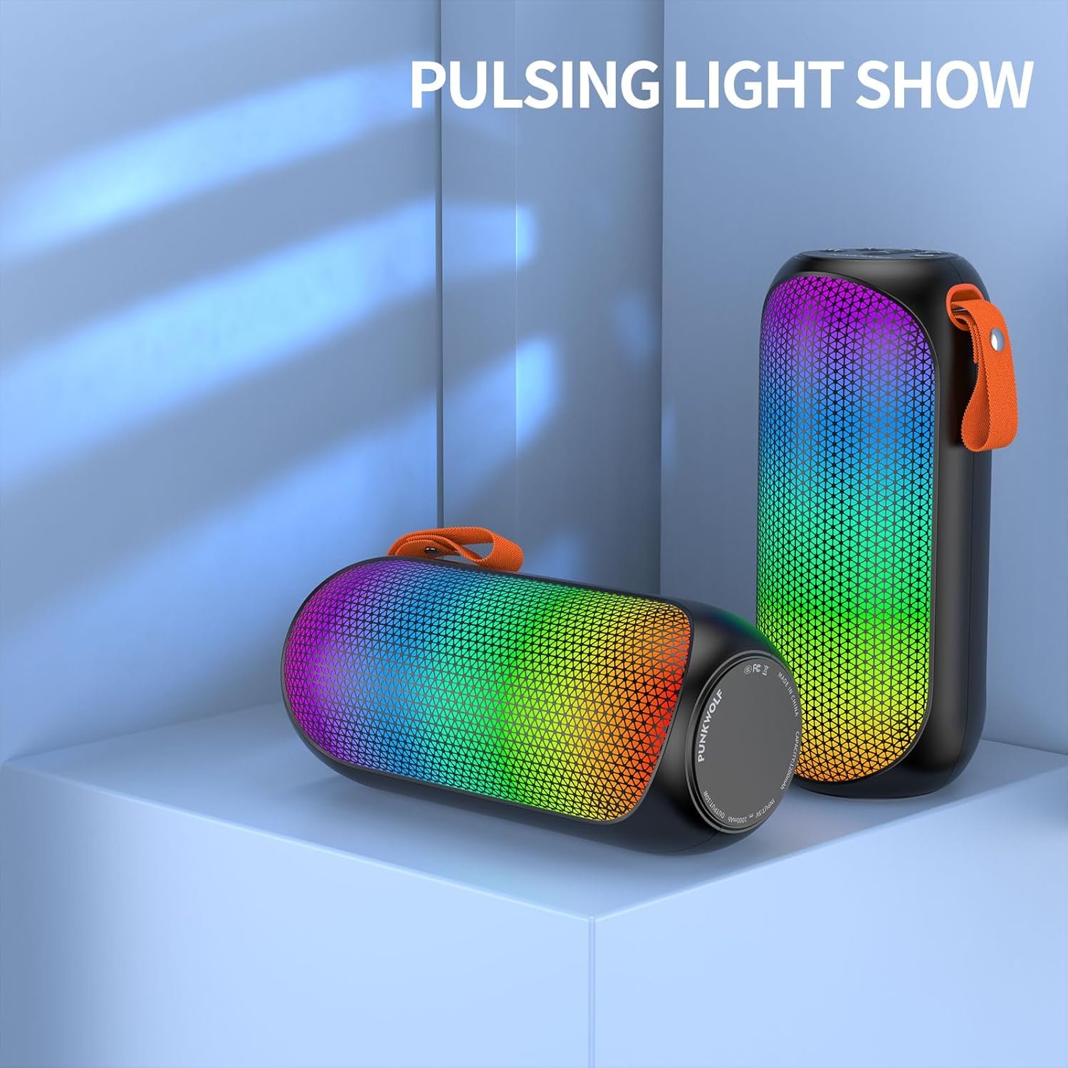 Portable Bluetooth Speaker with Stereo Sound, Outdoor Wireless Speakers, Rich Bass, Bluetooth 5.3, 10 Watts, RGB Lights, Dual TWS Paring, Loud Crystal Clear Stereo Sounds - Image 7