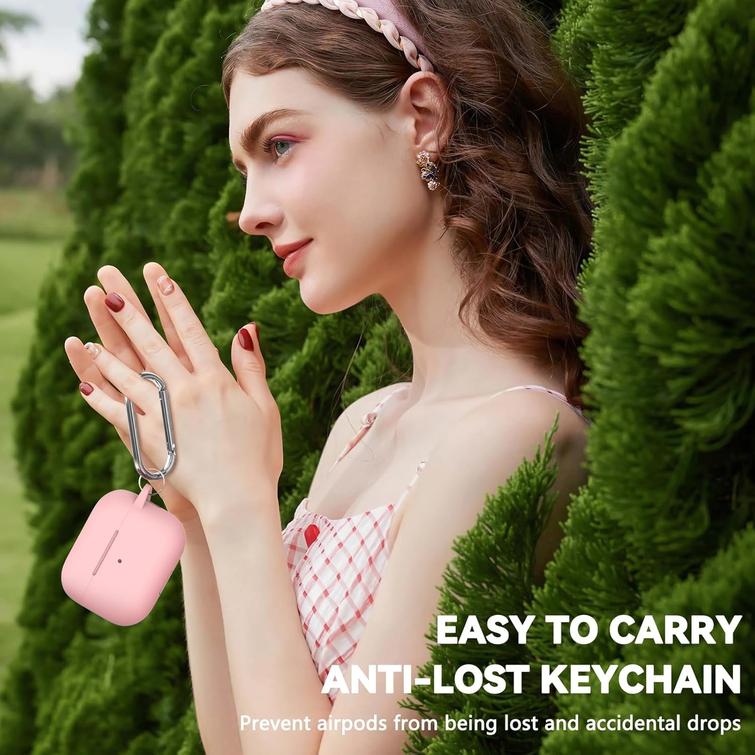 for AirPods Pro 2nd/1st Gen Case Cover 2023/2022/2019 with Cleaner Kit,Soft Silicone Protective Cover for Apple AirPod Pro 2 Generation Charging Case,AirPods Pro Case with Keychain-Pink - Image 7