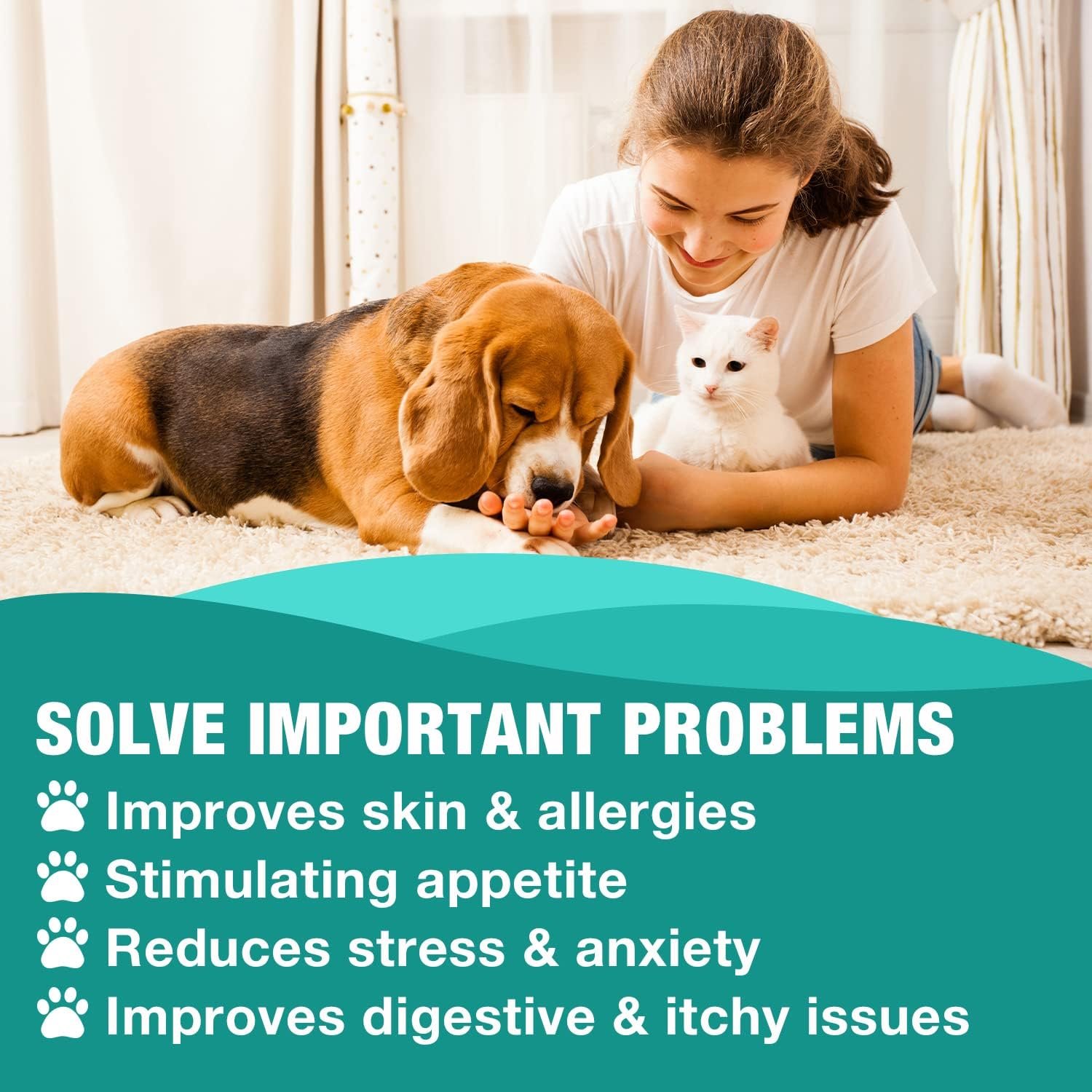 RiRywony Hemp Oil for Dogs Cats - Pure Hemp Drops for Pets Arthritis Pain Anxiety Relief Stress - Dog Herbal Supplements -Hip Joint Support Calming - Skin Health - Omega Fatty Acids - Made in USA - Image 4