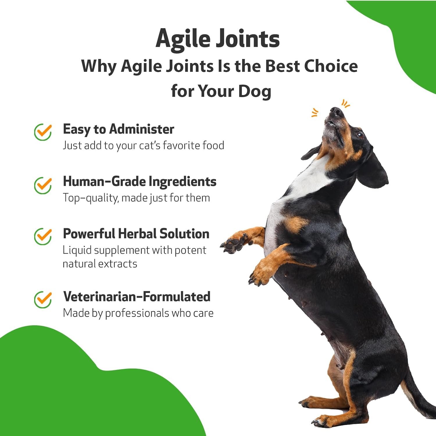 Pet Wellbeing Agile Joints for Dogs - Vet-Formulated - Joint Health, Mobility, Ease of Movement - Natural Herbal Supplement 2 oz (59 ml) - Image 5