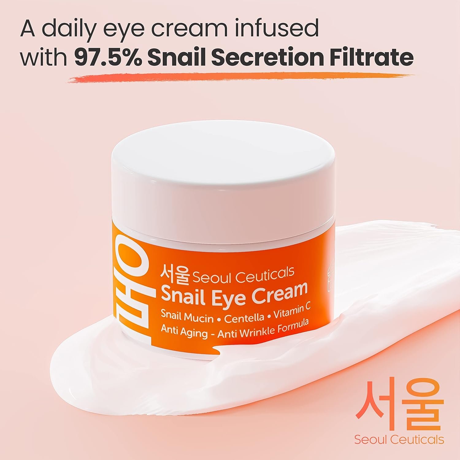 Korean Vitamin C Serum + 97.5% Snail Mucin Eye Cream Set for Glowing Skin & Youthful Eyes - Image 8