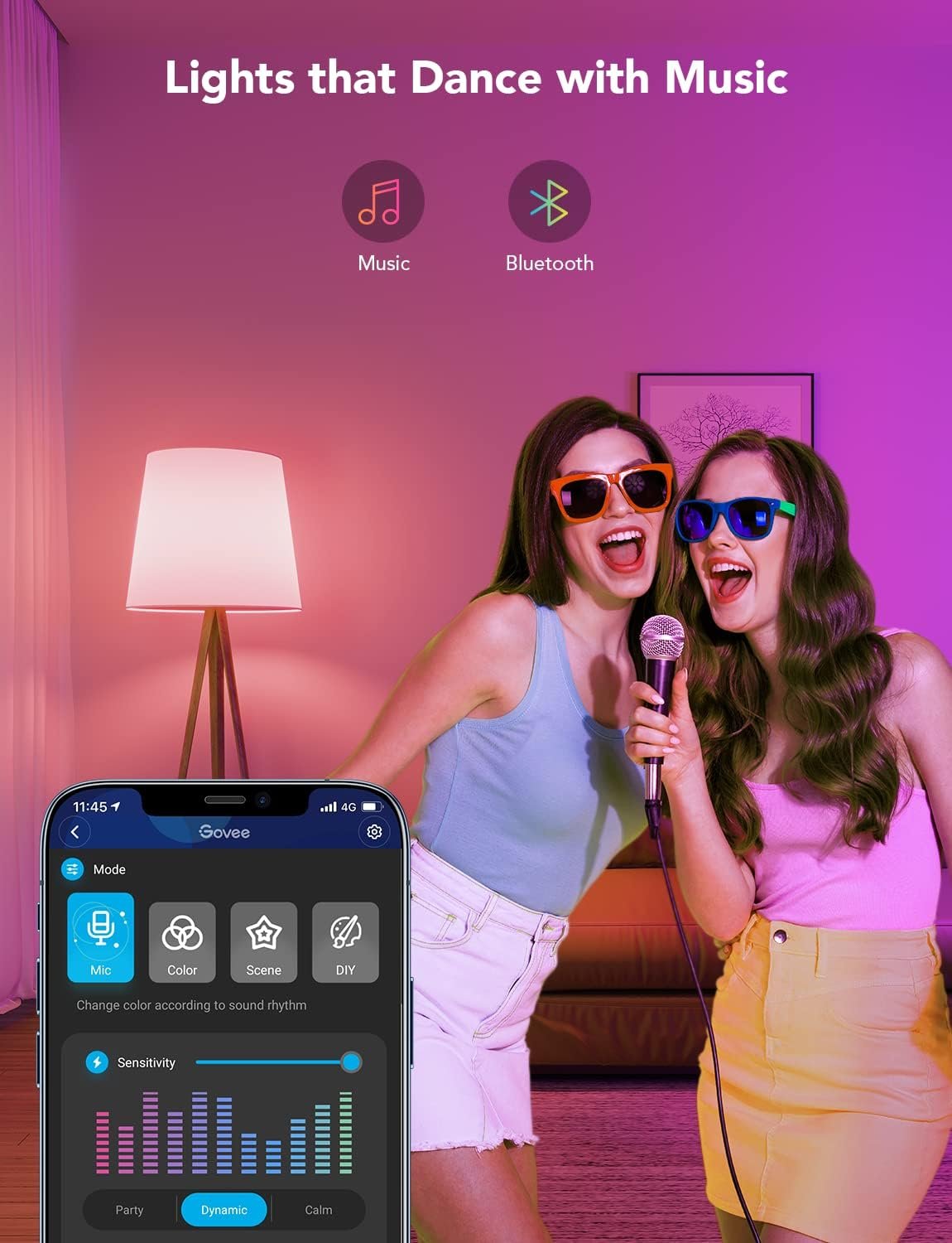 Govee Smart Light Bulbs, WiFi & Bluetooth Color Changing Light Bulbs, Music Sync, 16 Million DIY Colors RGBWW Color Lights Bulb, Work with Alexa, Google Assistant Home App, 800 Lumen, 2 Pack - Image 4