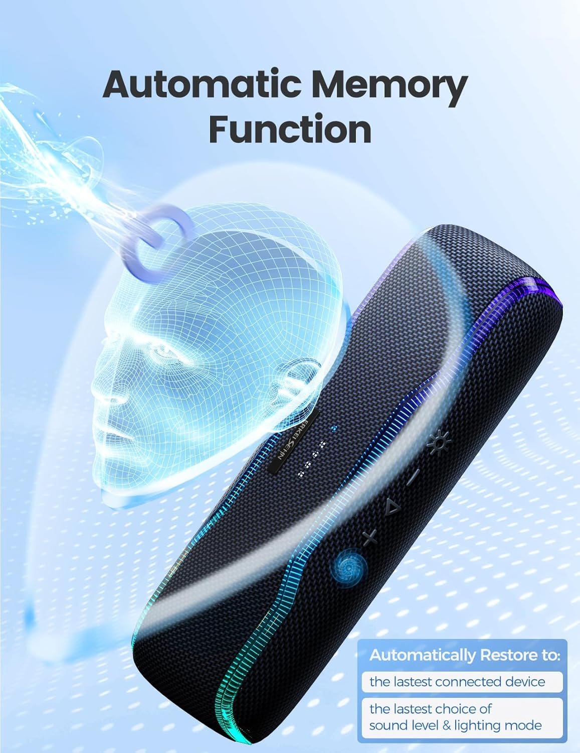 Portable Bluetooth Speaker, IPX7 Waterproof Wireless Speaker with Colorful Flashing Lights, 25W Super Bass 24H Playtime, 100ft Range, TWS Pairing for Outdoor, Home, Party, Beach, Travel - Image 9