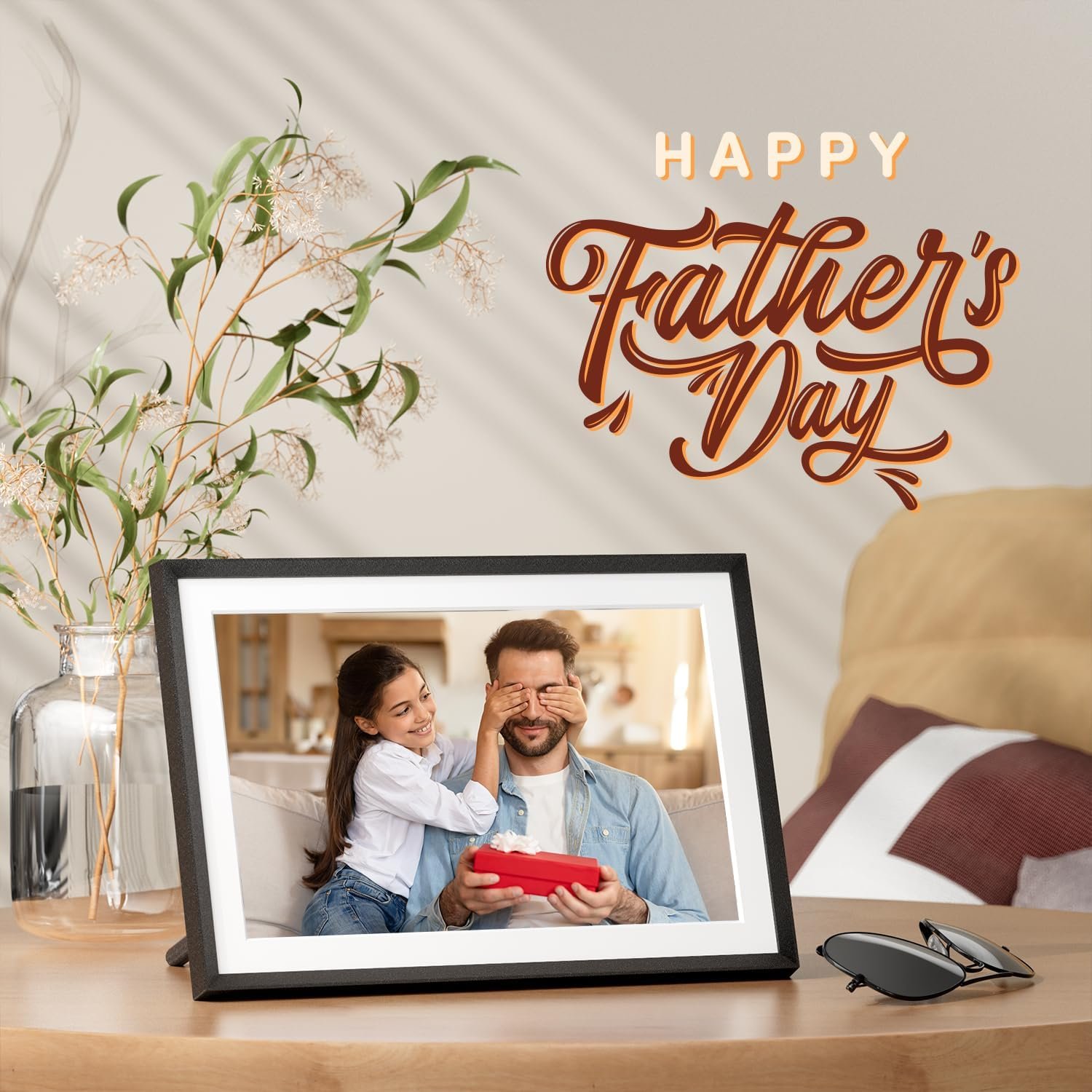 ARZOPA Frameo Digital Picture Frame 10.1 Inch Smart WiFi Digital Photo Frame 32GB with 1280x800 IPS Touch Screen, Auto-Rotate and Slideshow, Easy Setup to Share Photos Or Videos from Anywhere Anytime - Image 3