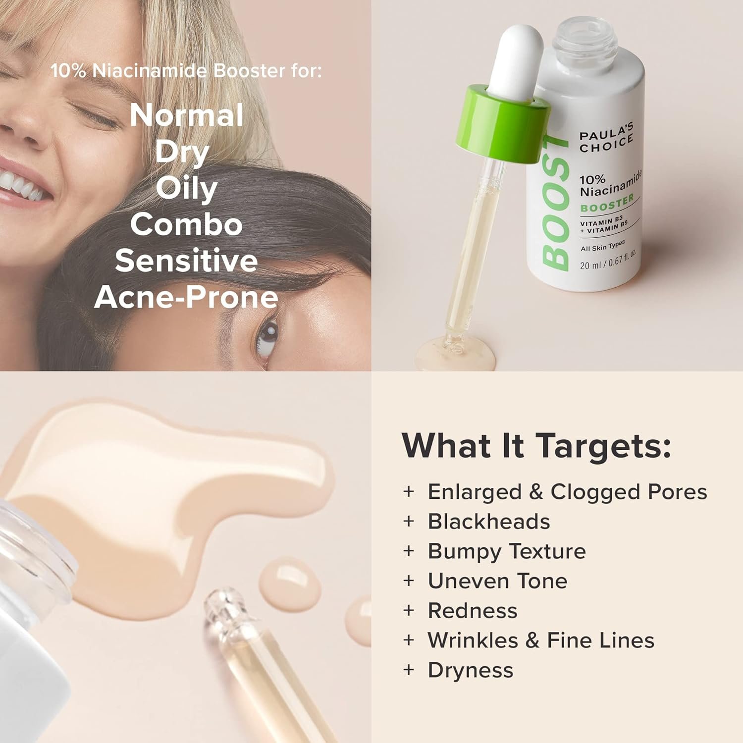 Paula's Choice BOOST 10% Niacinamide Booster, Vitamin B3, Vitamin C & Licorice Extract Serum, Pore Minimizer, 0.67 Ounce - Image 6
