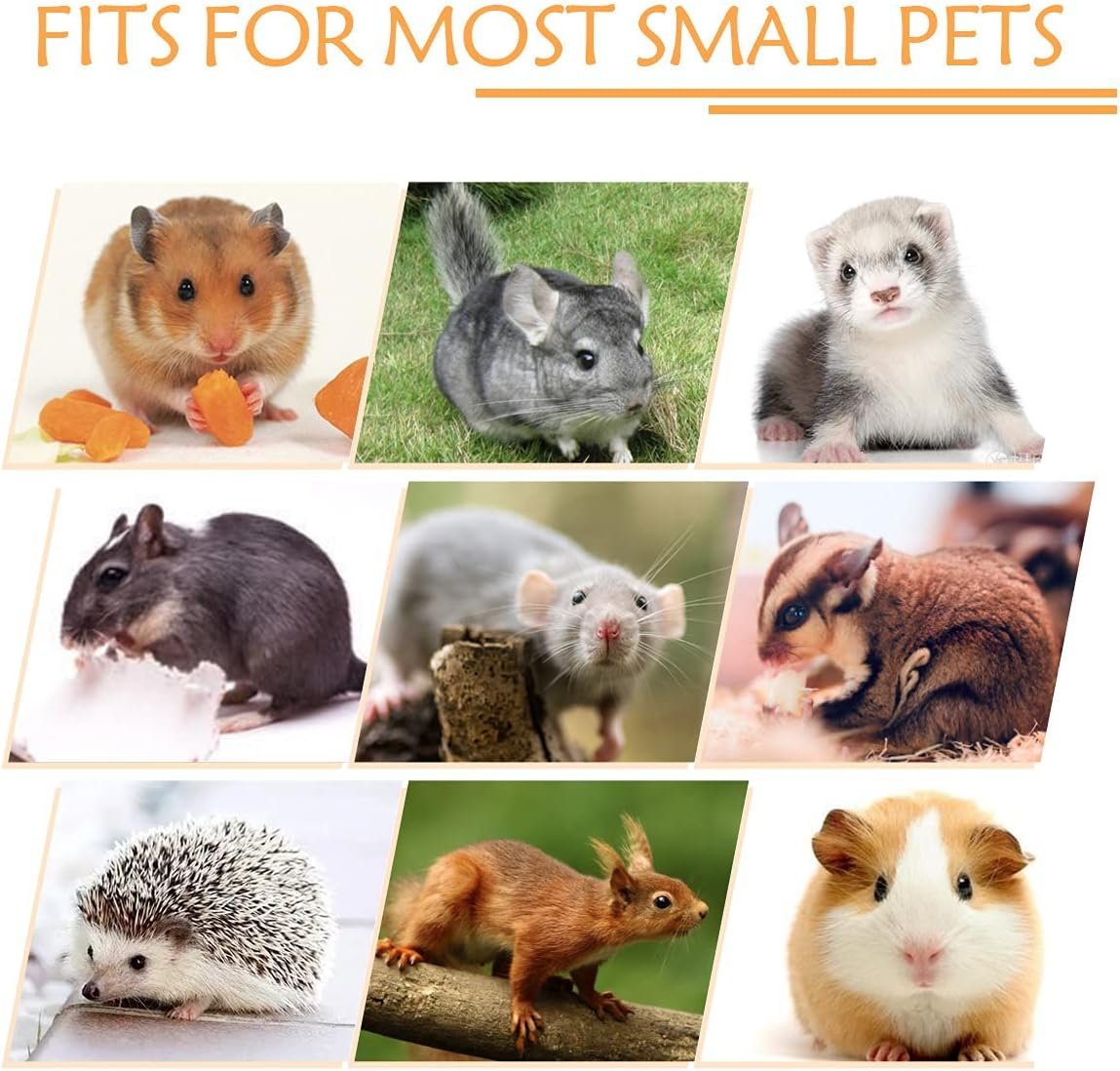 LEFTSTARER Cashmere Pet Bed Mat and Toy, Heart-Brown Ferret Guinea Pig Hammock Toy Small Animal Cage Accessories, 19.7x5.9in Hanging Tunnel & 13.39x13.39in Bunkbed Hammock - Image 5