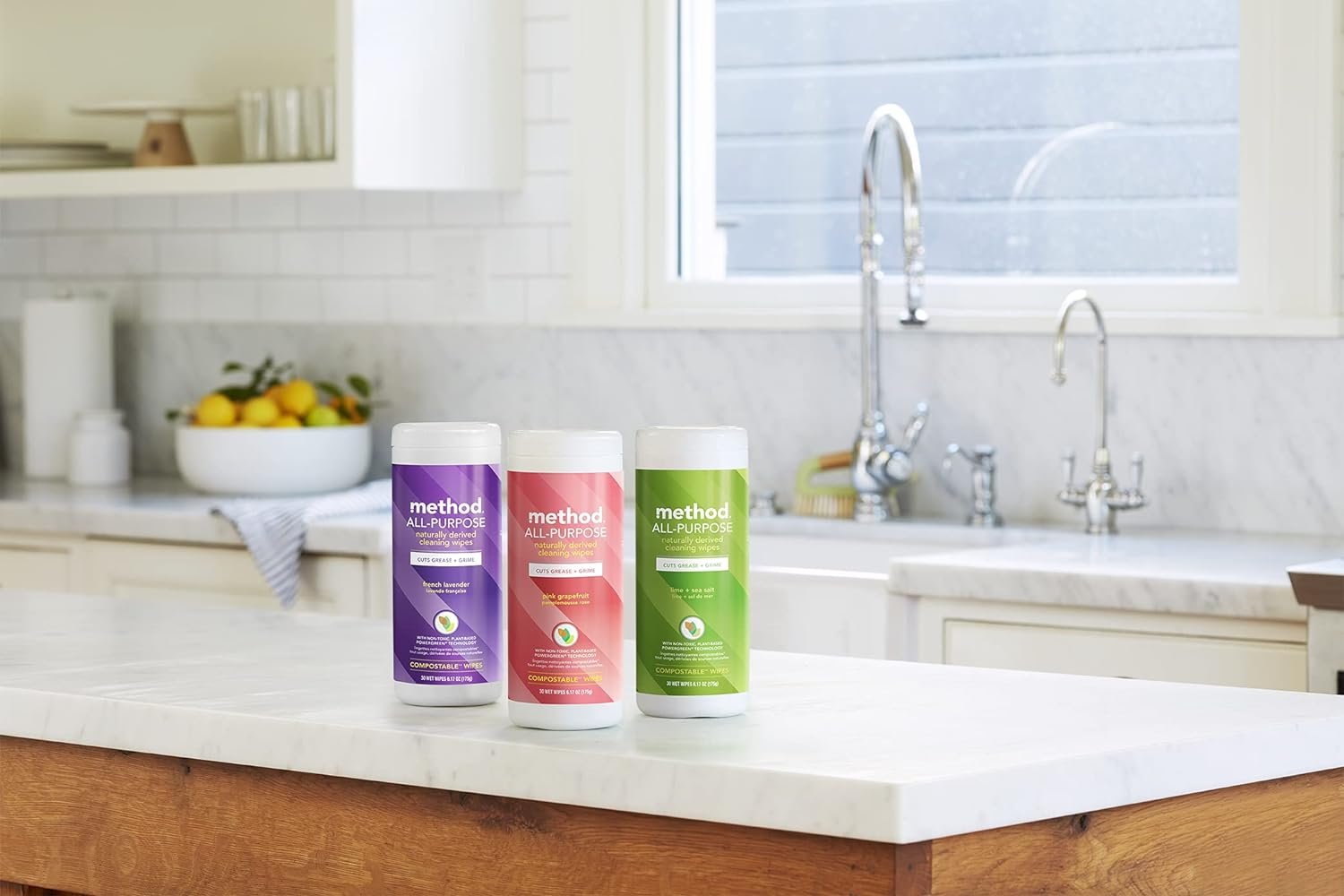 Method All-Purpose Cleaning Wipes, Pink Grapefruit, Multi-Surface, Compostable, 70 Count (Pack of 3) - Image 8