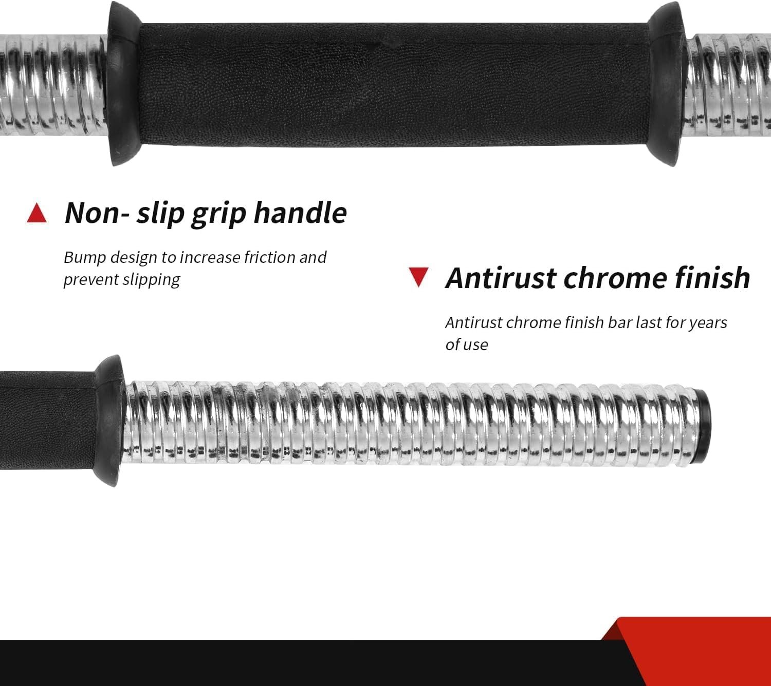 66 lbs Adjustable Dumbbell Sets 2 in 1 Free Weights Dumbbells with Anti-Slip Metal Handle for Men and Women Strength Training Home Gym Workout Equipment for Full Body Workout Fitness(Pair) - Image 6