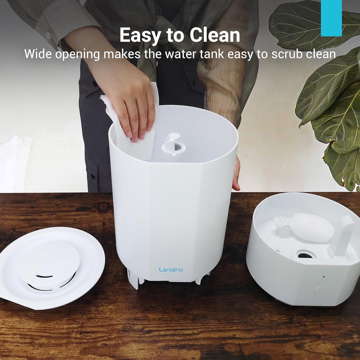 4L Top Fill Humidifiers for Bedroom Large Room Nursery, Cool Mist Humidifier With Ultrasonic Quiet, Auto Shut-off and Easy to Clean, Last up to 40 Hours, White - Image 8