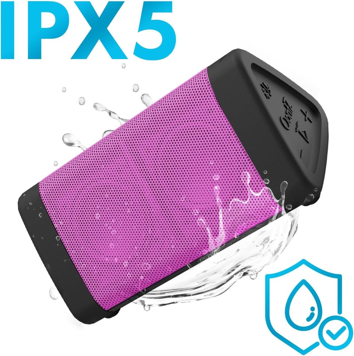 OontZ Angle 3 Pink Bluetooth Speaker with Bracket and Clamp Mount, Portable IPX5 Waterproof Speaker - Image 8