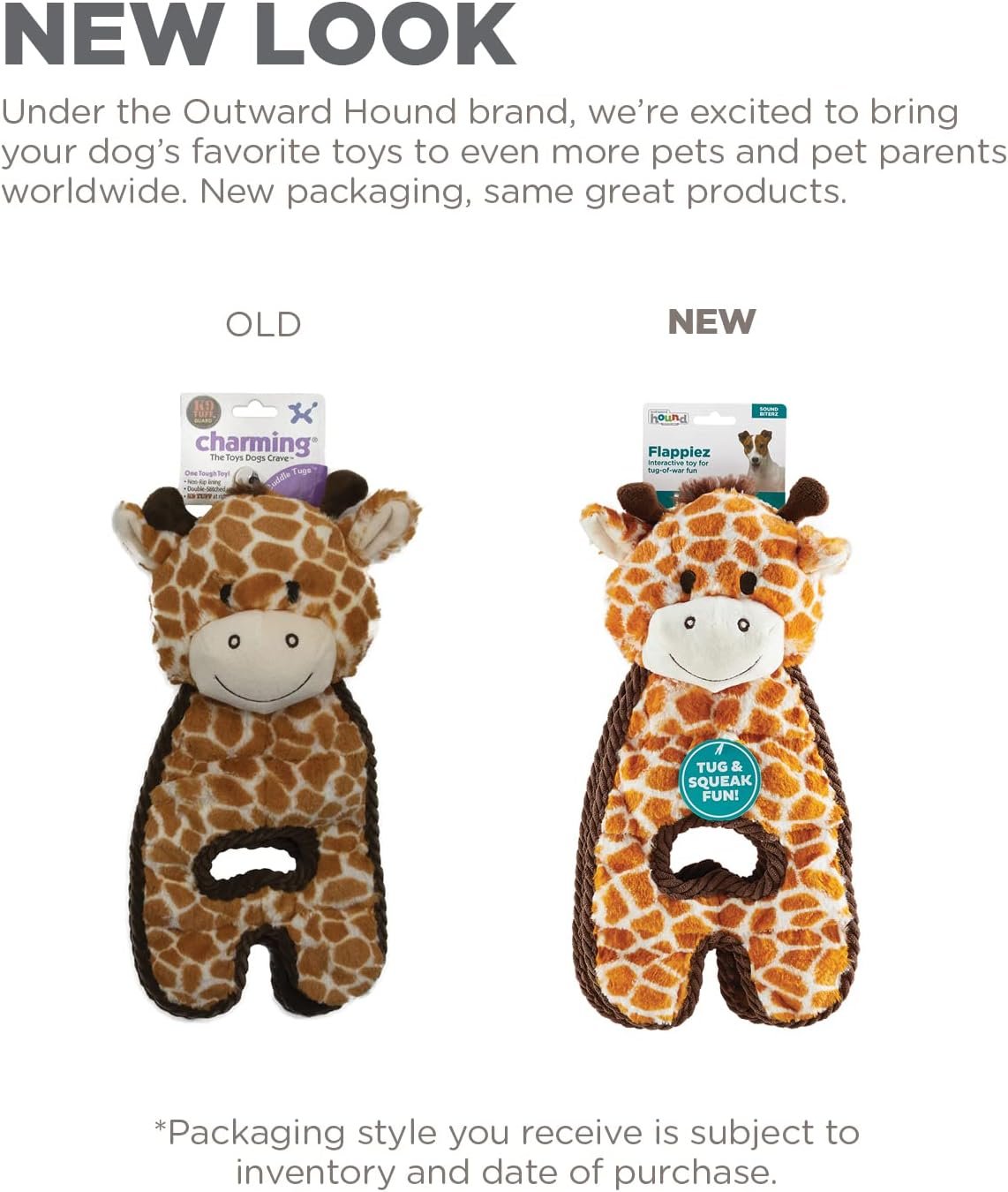 Outward Hound Cuddle Tugs Giraffe Plush Squeaky Dog Toy - Image 10
