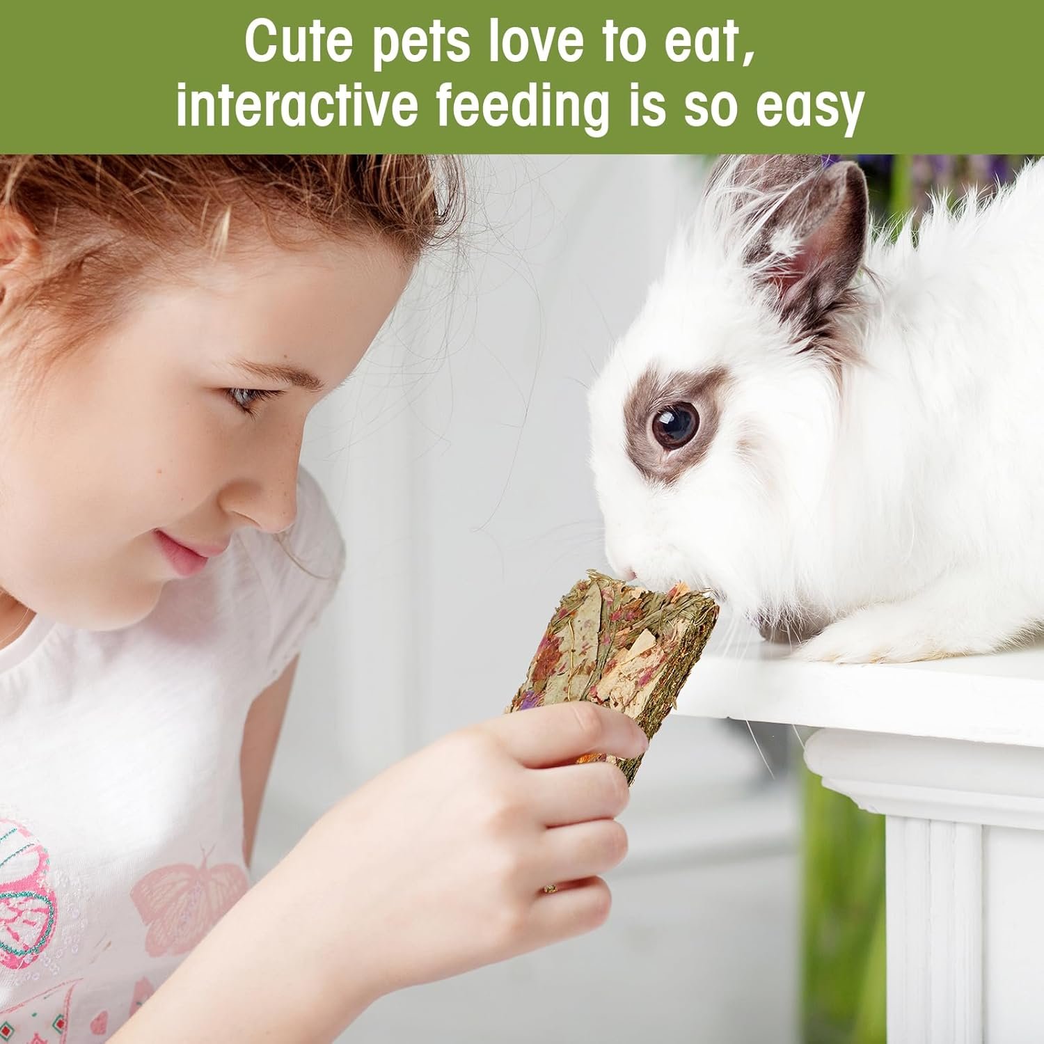 Abizoo Rabbit Natural Treats,10Pcs Timothy Hay Toys Chips Bunny chew Toys with Herbal Flowers Guinea Pig Treats for Hamster Chinchillas Gerbils Rats Small Animals Teeth Care Crisp Snacks - Image 7