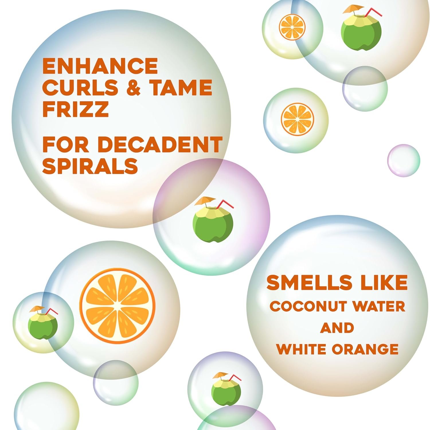 OGX Quenching + Coconut Curls Frizz-Defying Styling Milk, Nourishing Leave-In Hair Treatment with Coconut, Citrus Oil & Honey, Paraben-Free and Sulfated-Surfactants Free, 6 fl oz - Image 3