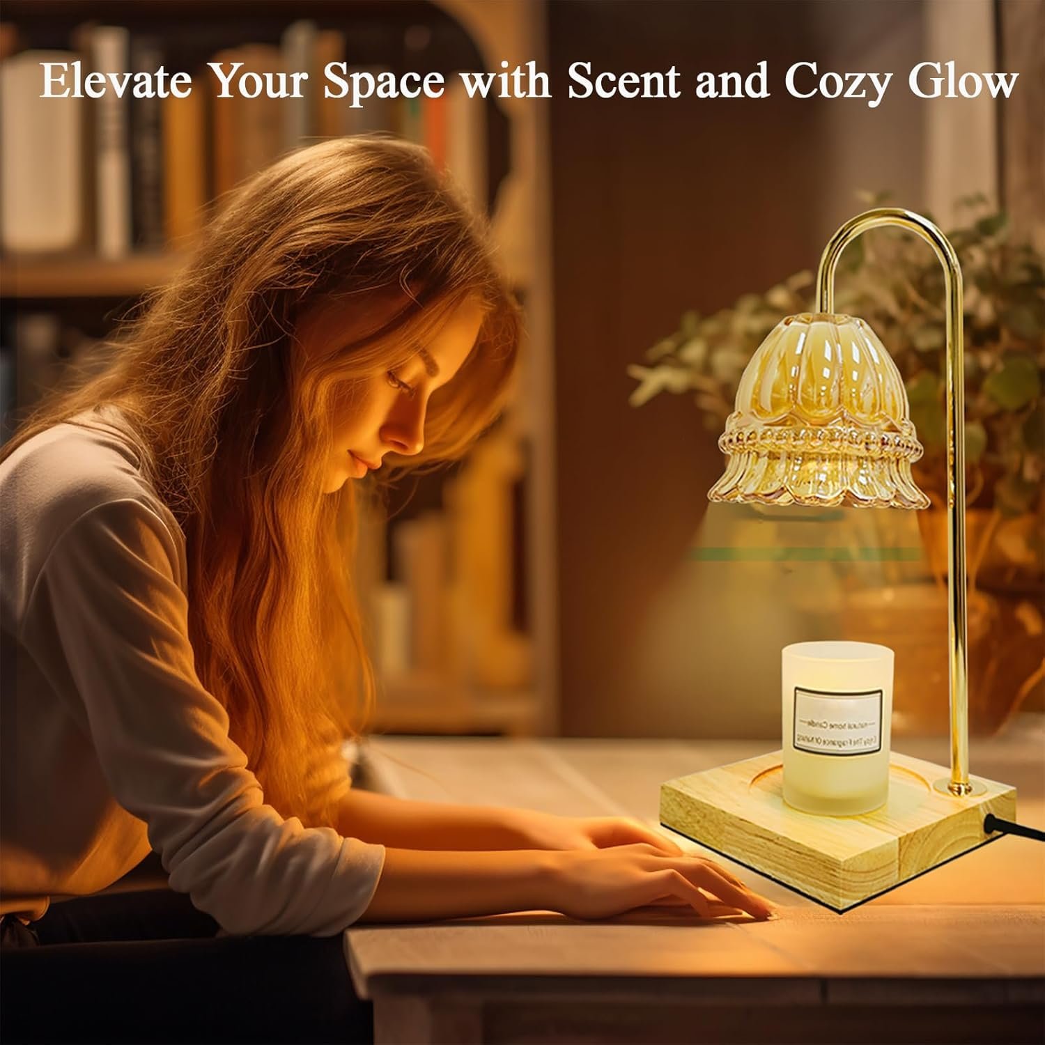 Dimmable Candle Warmer Lamp with Timer & 2 Bulbs for Bedroom Home Décor, Wax Melting Warmer for Large Scented Jar Candles, Mother's Day Gift for Mom Women Her - Image 8