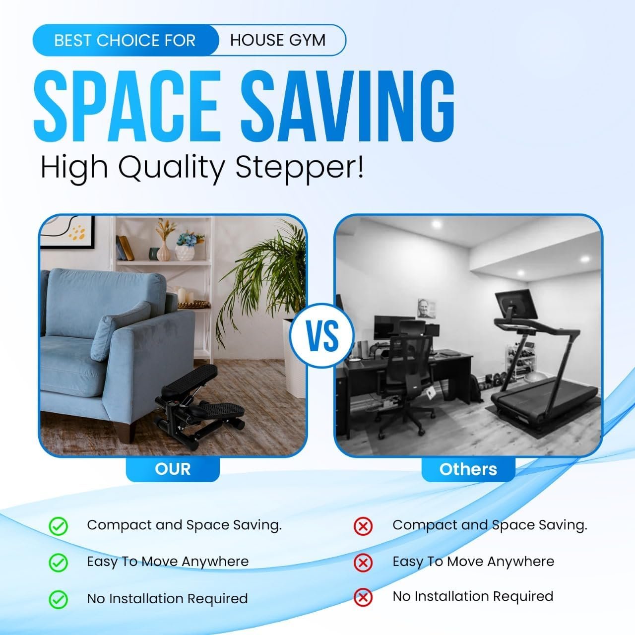 Steppers for Exercise at Home, Mini Stepper with Resistance Bands, Stair Stepper for Home, Stepper Exercise Machine, Compact Stepper Workout Equipment - Image 9