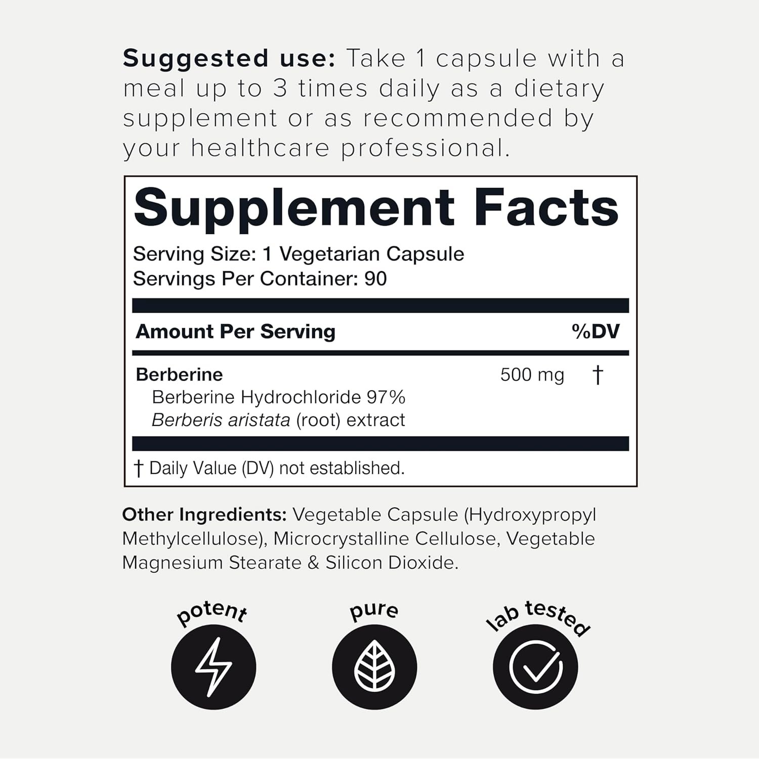 Toniiq Ultra High Strength Berberine HCl 500mg from The Himalayas - Berberine Supplement - 97% Tested Purity Extract - Wild Harvested - Concentrated Berberine 500mg Supplements -90 Veggie Capsules - Image 3