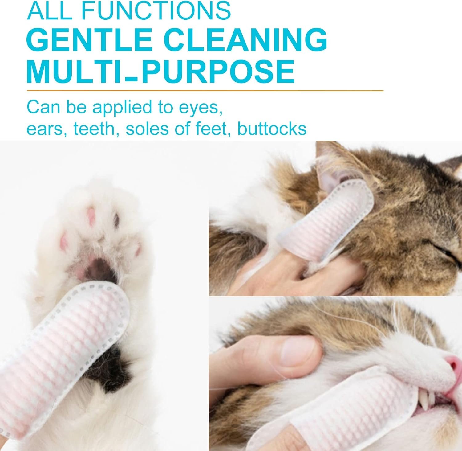 Dog Teeth Cleaning Wipes - Pet Dental Finger Wipes for Dogs, Pet Oral Cleansing Teeth Wipes for Dogs & Cats Tooth and Gums, Reduces Plaque, Freshens Breath and Pets Oral & Dental Care Wipes - 50 pc - Image 9