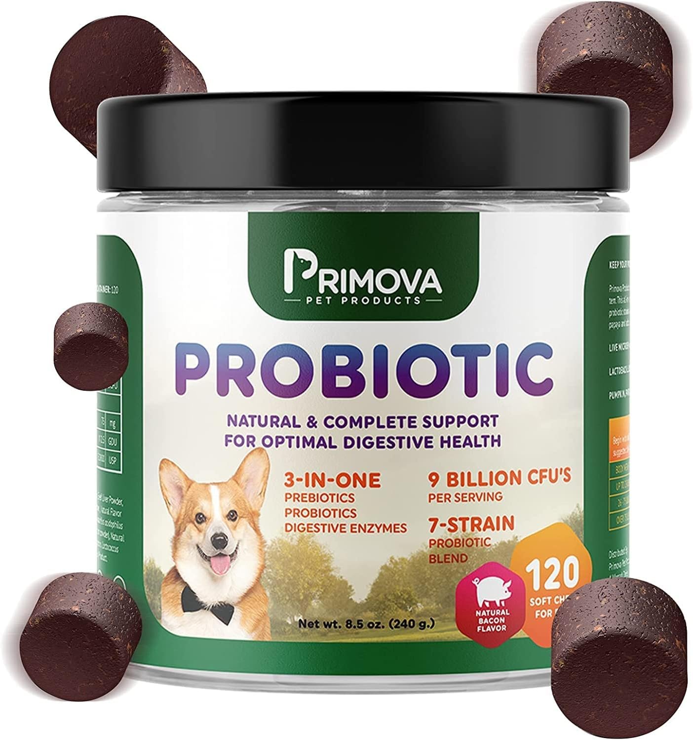 Probiotic Dog Chews for Dog Digestive Enzymes - Dog Diarrhea & Natural Allergy Relief - Puppy Probiotic Chews - Dog Allergy Chews - Pack of 120 Chews - Image 2
