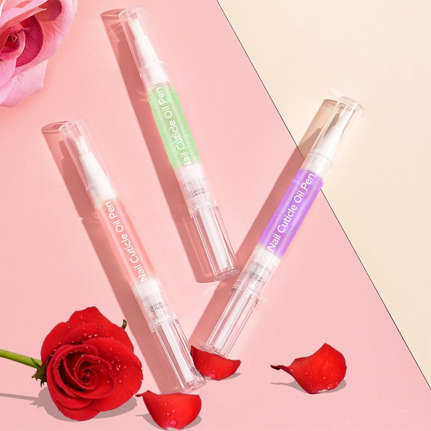 Nail Cuticle Oil Pen, Nail Oil Pen Nourishment Polish with Vitamins Moisturized Nail Oil Cuticle Pen for Dry Damaged Cuticles (14 pcs) - Image 5