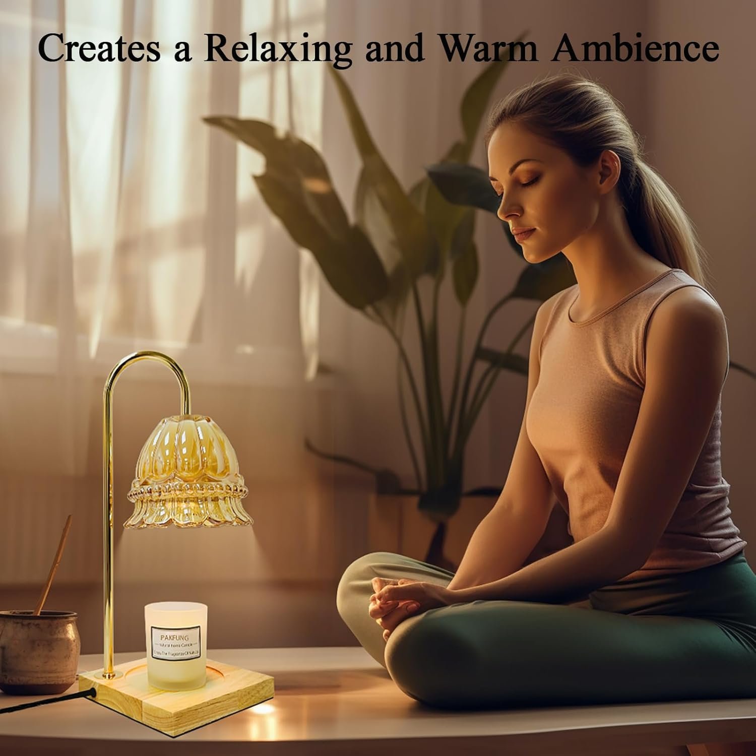 Dimmable Candle Warmer Lamp with Timer & 2 Bulbs for Bedroom Home Décor, Wax Melting Warmer for Large Scented Jar Candles, Mother's Day Gift for Mom Women Her - Image 9