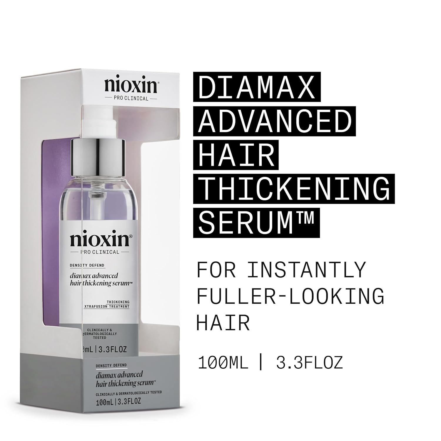 Nioxin Diamax Hair Thickening Treatment, Instant Hair Fullness with Caffeine, Niacinamide & Panthenol - Image 4
