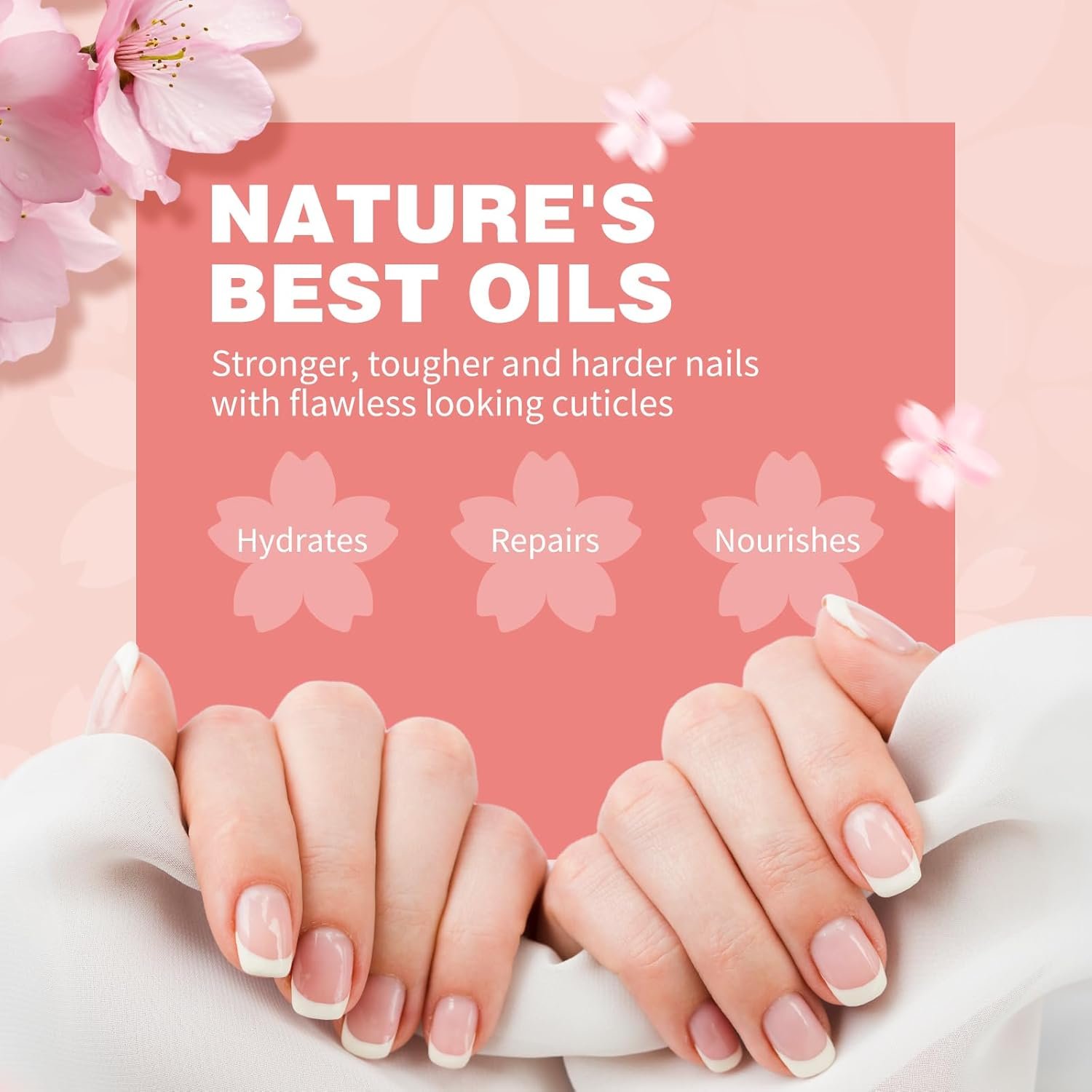 Cherry Blossom Nail & Cuticle Oil - Ultimate Hydration, Repair with Real Cherry Blossom Extract - Paraben-Free, Vegan & Cruelty-Free - 0.5 fl. oz - Image 8