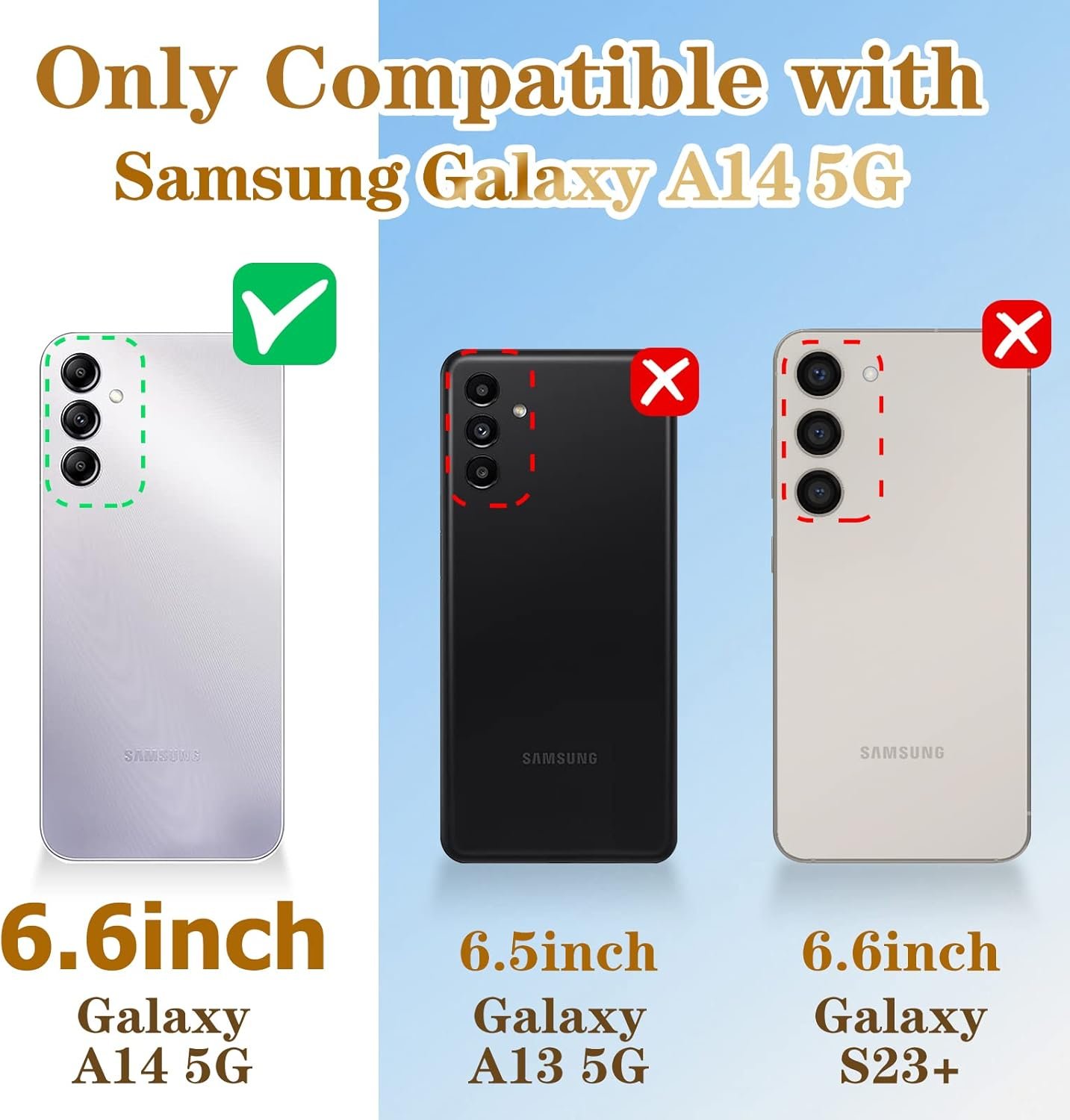 Loheckle for Samsung Galaxy A14 5G Case for Women, Designer Cases for Samsung A14 5G Case with Ring Stand Holder and Lanyard, Stylish Tower Luxury Cover for Galaxy A14 5G 6.6 Inch - Image 3