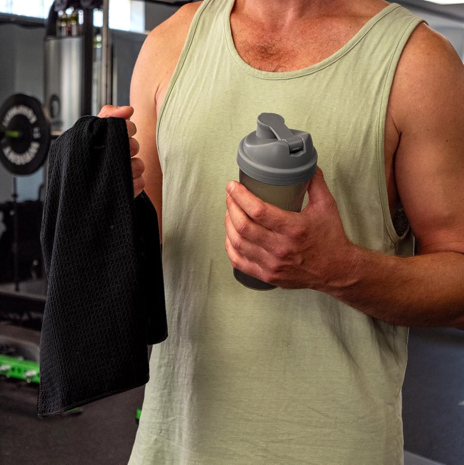 S&T INC. Microfiber Sweat Towel for Gym, Yoga Towel for Home Gym, Workout Towels for Gym Bag, 16 Inch x 27 Inch, 6 Pack - Image 7