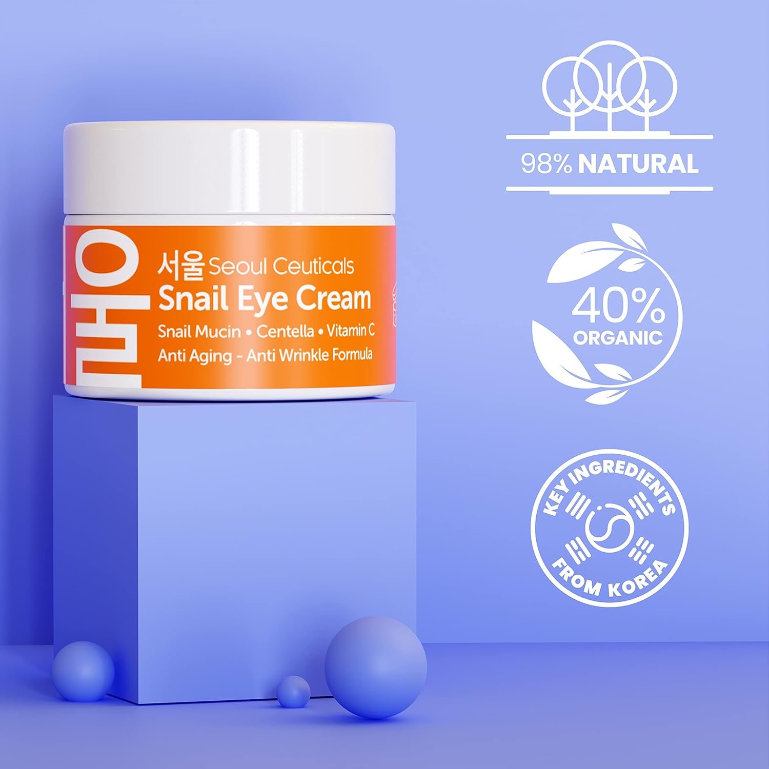 Korean Vitamin C Serum + 97.5% Snail Mucin Eye Cream Set for Glowing Skin & Youthful Eyes - Image 7