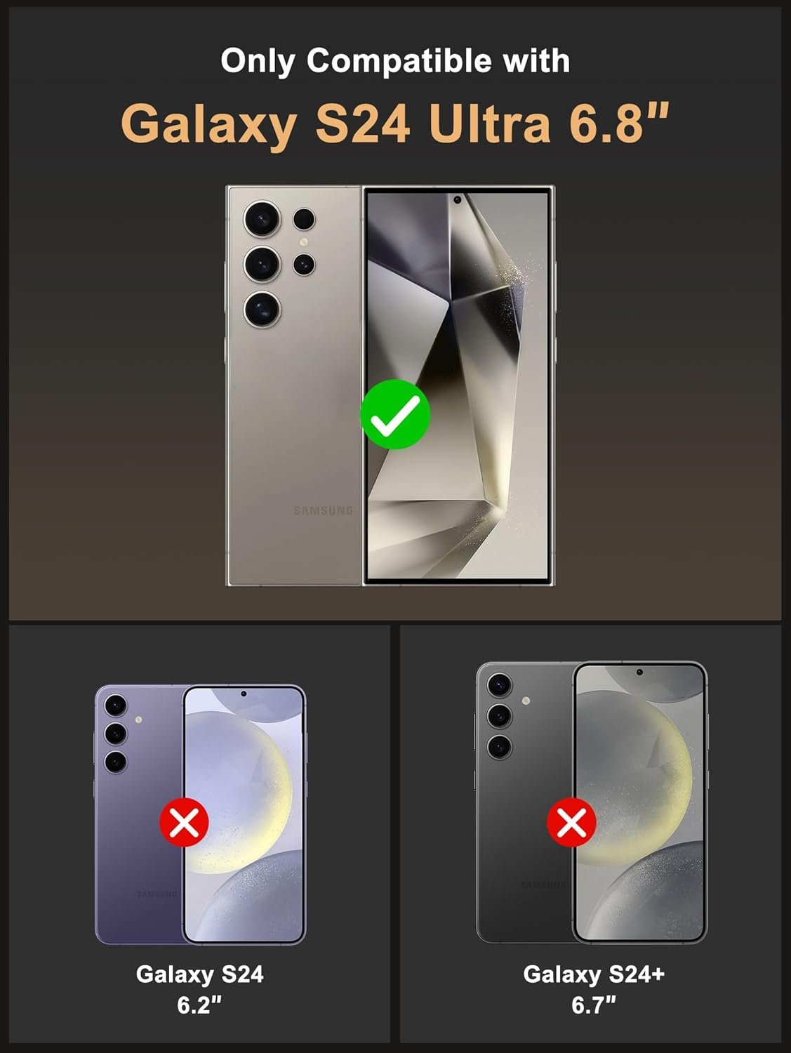 Vihibii for Samsung Galaxy S24 Ultra Case with Slide Camera Protection Cover, Built-in Card Holder (4 Cards) & Kickstand, Shockproof Rugged Wallet Phone Case for Galaxy S24 Ultra 6.8" 2024, Rose Gold - Image 3