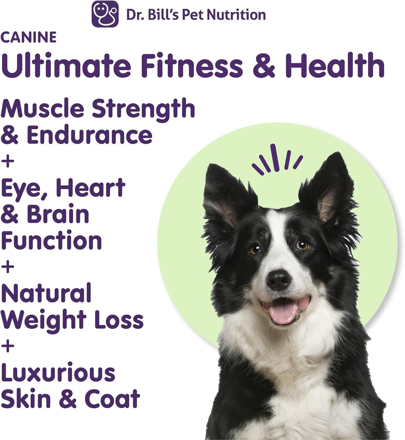 Dr. Bill’s Canine Ultimate Fitness & Health Vitamins for Dogs | Multivitamin for Dogs w/Coenzyme Q-10, Vitamin E, Vitamin D-3, Biotin, Folic Acid, Hyaluronic Acid Dog Vitamins and Supplements 340g - Image 4
