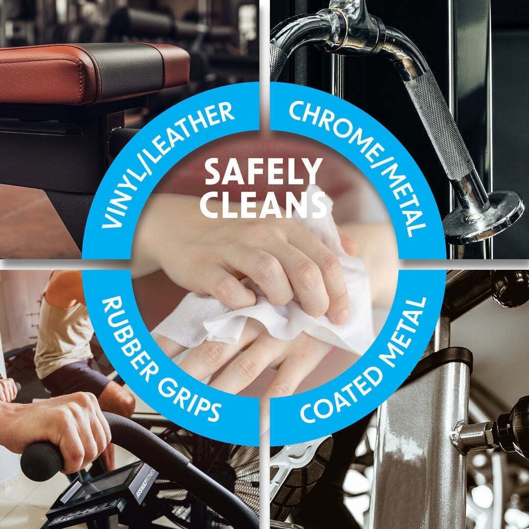 Wipex Gym Wipes Refill - 800ct Hand Sanitizing Wipes with Safe Plant Based Cloth, Commercial Size use at Gyms, Studios, Clubhouse & Public Facilities (1 Roll, 800 Gym Wipes Bulk) - Image 4