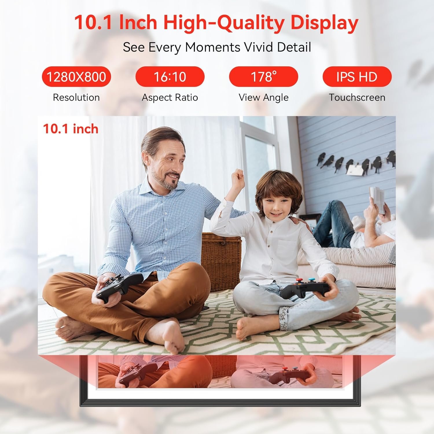 Frameo Digital Picture Frame WiFi 10.1 inch, QOCEN Smart Digital Photo Frame with 32G Memory, HD Touch Screen, Auto-Rotate, Slideshow, Easy Setup, Share Photos and Videos Anywhere - Image 8