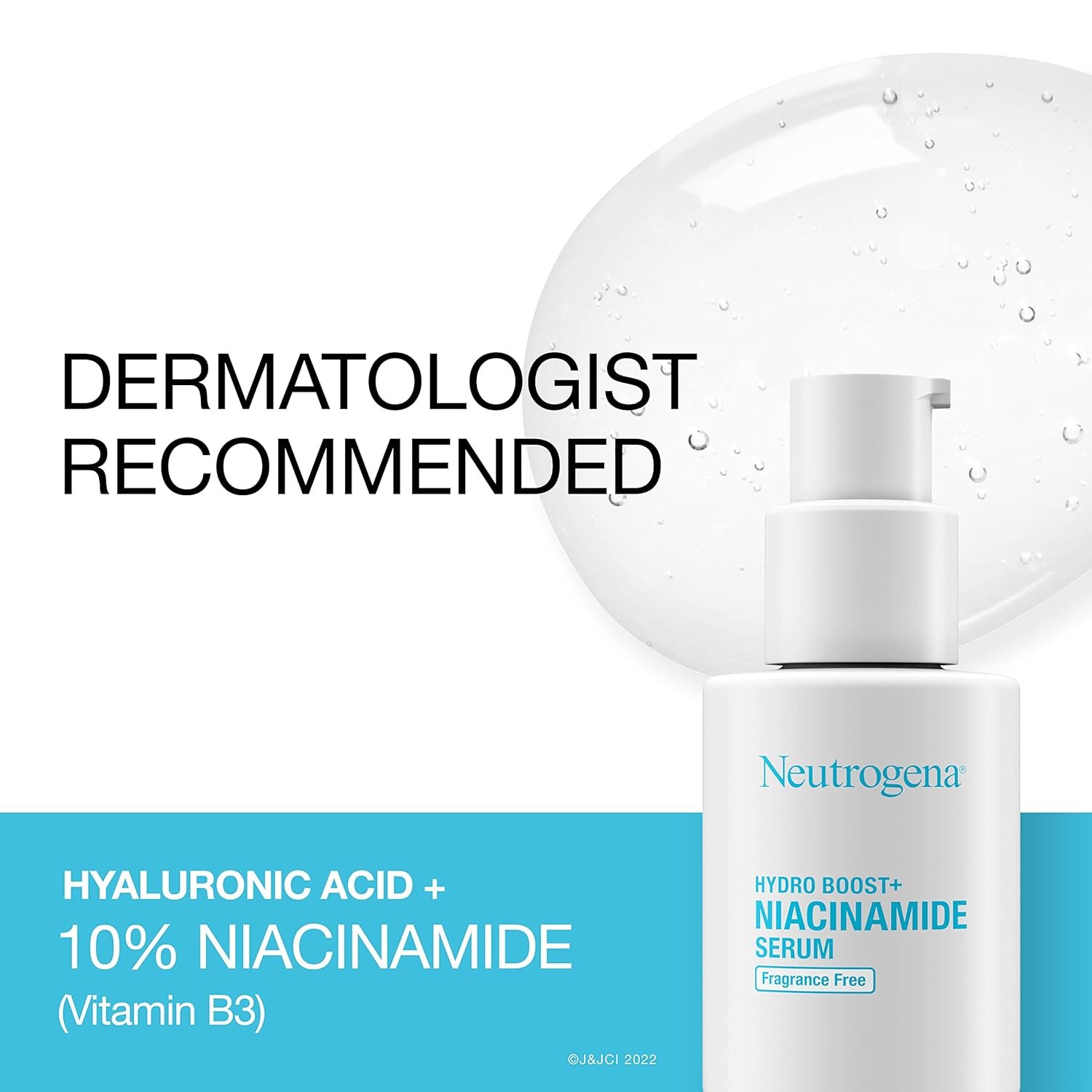 Neutrogena Hydro Boost + Niacinamide Serum for Face with Hyaluronic Acid & Vitamin B3, Multi-Action Face Serum to Hydrate & Improve Skin Complexion & Refine Look of Pores, Fragrance Free, 1 oz - Image 4