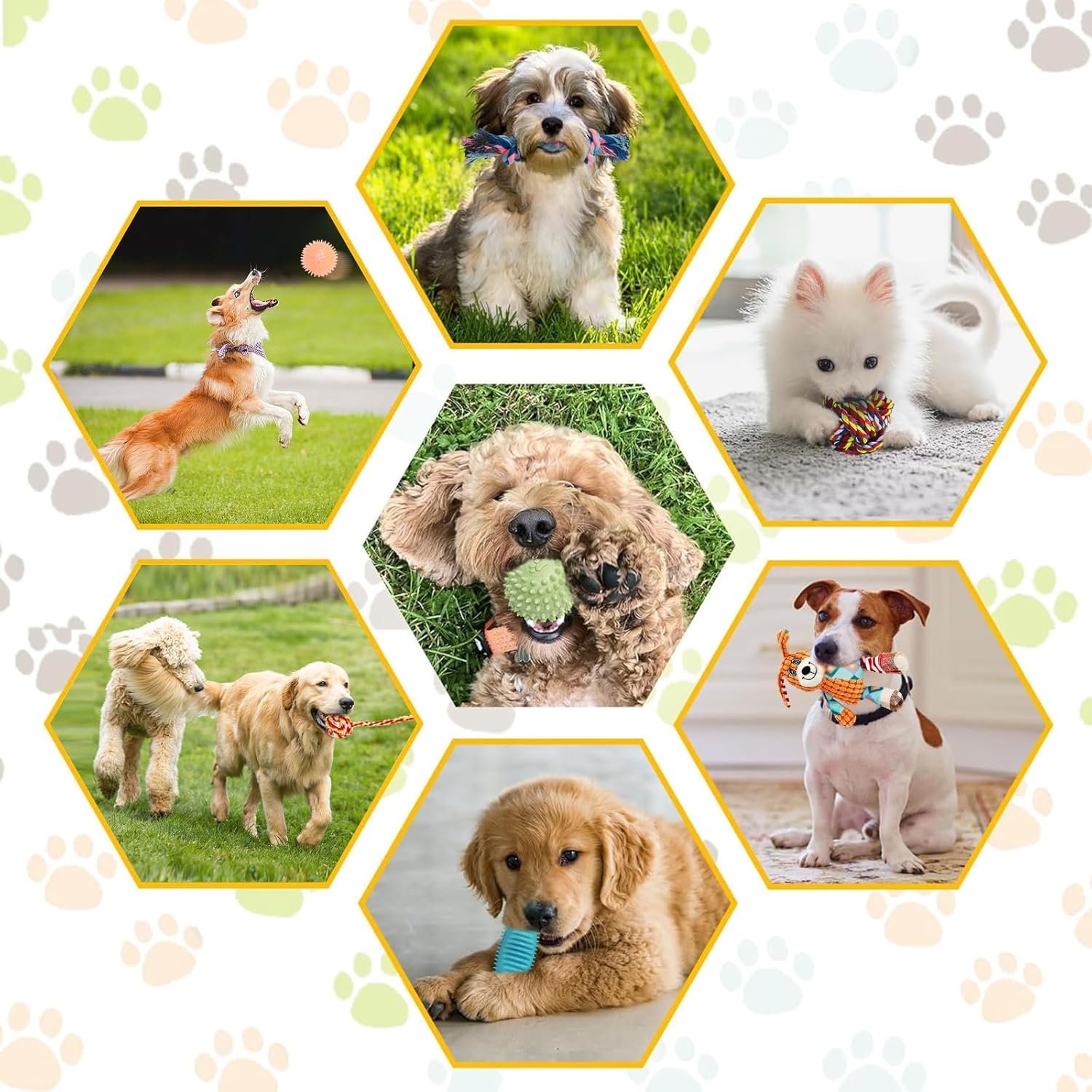 20PCS Puppy Teething Toys, Dog Squeaky Toys, Rope Toys, Interactive Dog Toys to Keep Them Busy, Chew Toys for Puppies, Pet Toys for Small Dogs, Dog Toy Basket Full of Fun - Image 8