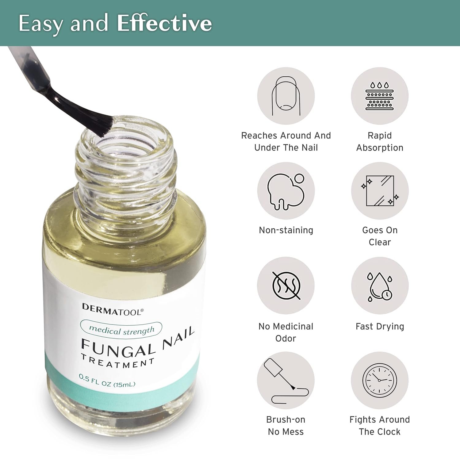 Toenail Fungus Treatment Extra Strength Antifungal Solution and Nail Fungus Treatment for Toenail - Repairs Fungal Damaged, Yellow, Thick, Discolored Nails - Fingernails and Toe Nail Fungus Treatments - Image 5