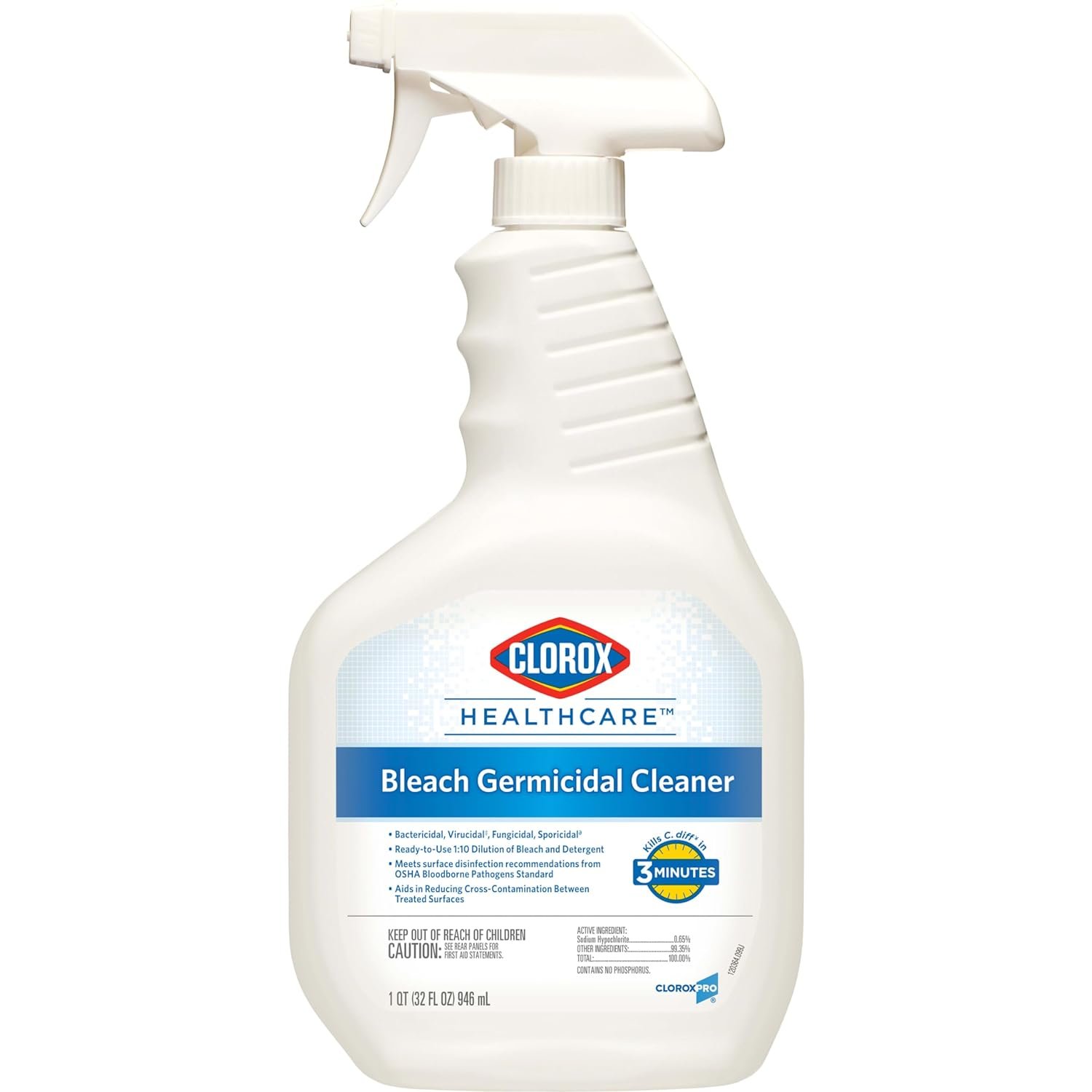 Clorox Healthcare Bleach Germicidal Cleaner Spray, 32 FL Oz (Package May Vary) - Image 2