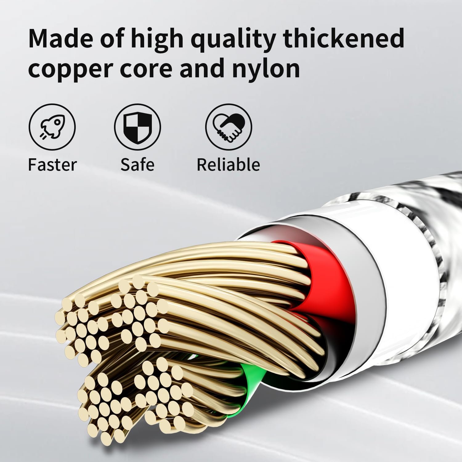 USB C Multi Charging Cable, (2 Pack 4FT), 3 in 1 Charging Cable Nylon Braided Universal Charging Cable with Type-C, Micro USB,IP Port for iPhone16/15 Series/Cell Phones & Pads and Other Devices - Image 6