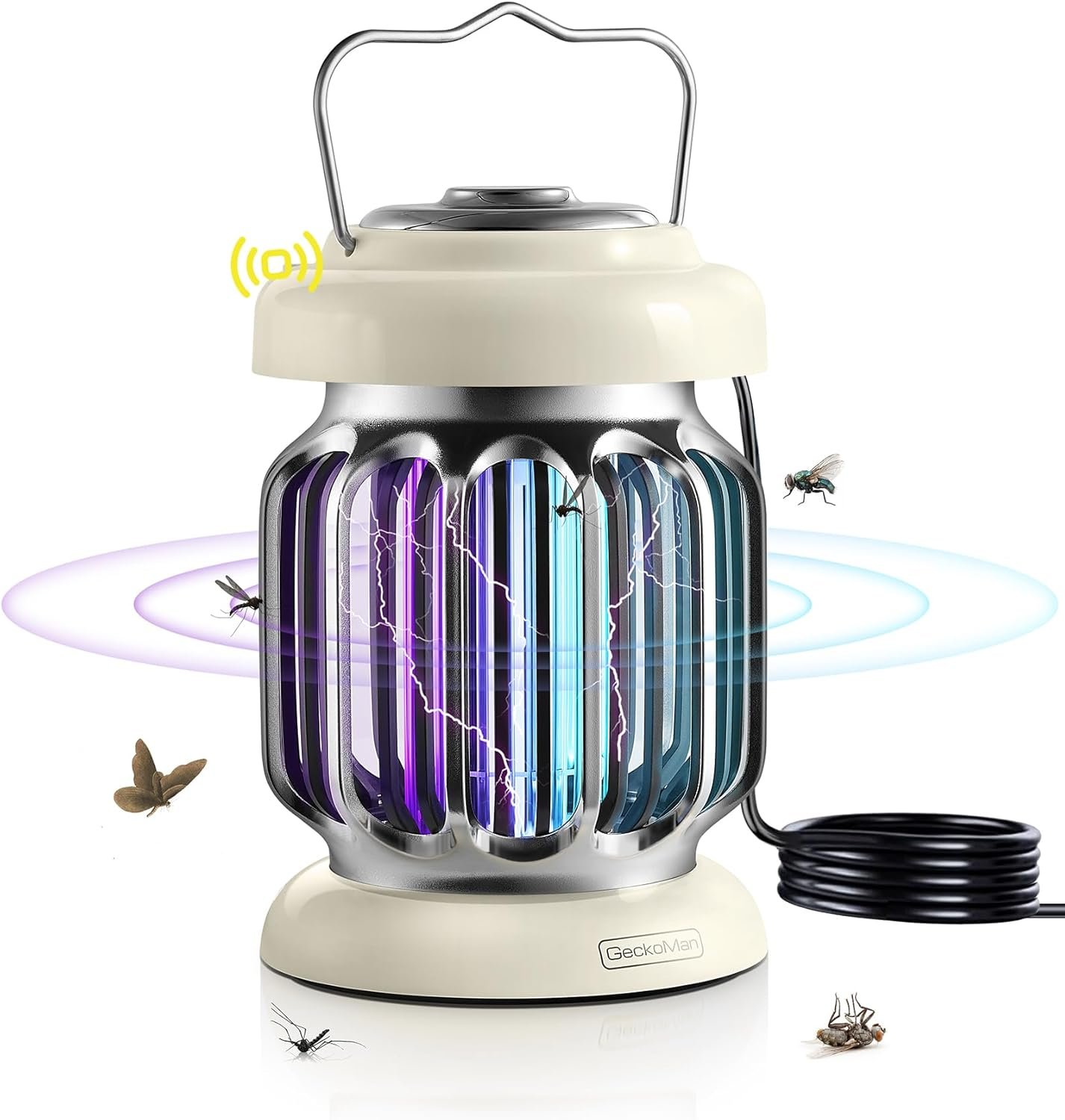 Hybrid Spectrum, Dusk-to-Dawn Bug Zapper Outdoor Bug Zapper Indoor Bug Zapper Mosquito Repellent Outdoor Patio Mosquito Zapper Fly Zapper Fruit Fly Trap for Indoors Mosquito Killer with Light Sensor - Image 2